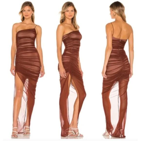 Nookie Mecca Mesh Gown Brown S - Picture 1 of 11